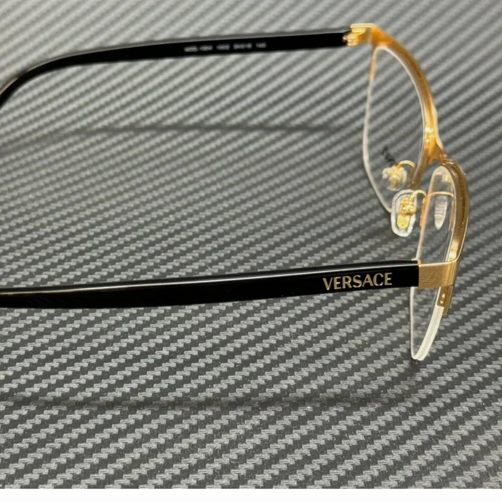 Versace Gold Black Men's 54 mm Eyeglasses
